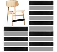 PLULON 15 unidades de bandas para sillas para niños con pies inquietos, bandas para sillas de aula bandas hinchables para estudiantes sillas escritorios con TDAH sensorial y autismo color negro y gris
