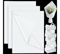 PLULON 60 hojas de papel de seda blanco a granel, hojas de papel de seda para envolver regalos, papel de regalo de cumpleaños, boda, vacaciones, flores de papel