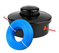 PLULON Cabezal de desbrozadora Universal M10 x 1,25 LHF Reemplazo del Cabezal de Bobina de desbrozadora de Gasolina con Cable de línea de desbrozadora de césped Redondo de 1,6 mm x 30 m
