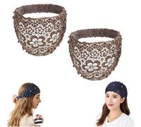 Plum Blossom Hollow Beaded Wide Headband, Elegant Plum Blossom Hollow Wide Headband for Women, Stylish Embellished Hairbands (2PCS-BB)