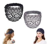 Plum Blossom Hollow Beaded Wide Headband, Elegant Plum Blossom Hollow Wide Headband for Women, Stylish Embellished Hairbands (2PCS-AD)