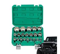 Plum Blossom Socket, Heavy Duty Utility, Automotive Repair Device, 8-32mm Socket Set Supply, Compact Garage Accessory, Reliable Tool Collection, for Home Industrial Maintenance Workshop Mechanics