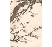 Plum Blossoms and the Moon - Katsushika Hokusai - Notebook: 120 Lined Pages 6" x 9" Journal Diary Notepad