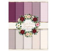 Plum & Creame Gingham Scrapbook Paper Pad: 40 Double Sided Decorative Pages for Scrapbooking, Origami, Paper Arts, Decoupage, DIY Crafts, Mixed Media ... dot, stripes and solid color scrapbook paper)