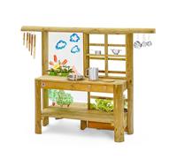 Plum Discovery Outdoor Mud Pie - Juego sensorial de Cocina - Herramientas de jardín integradas, Fregadero, Utensilios de Cocina, Pantalla de Pintura fácil de Limpiar con Pintura a Base de Agua