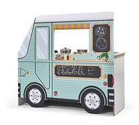 Plum Roleplay Kids - Camión de comida 2 en 1 de madera para niños con fogones iluminados y de sonido con utensilios, horno, lavadora y fregadero, 3 años más 90 x 31 x 79 cm