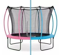 Plum: Trampolín de gama alta con red de seguridad y protector de muelles - azul-rosa, 305 cm