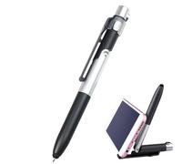 Pluma Capacitiva Soporte de Teléfono,Bolígrafo Capacitivo - Bolígrafos plegables para teléfono celular,Soporte de teléfono luminoso LED, multifuncional para computadora, tableta, dispositivos