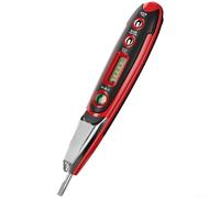 Pluma comprobadora de voltaje digital con luz LED con pantalla en tiempo real para verificación de circuito en vivo y evaluación de continuidad en instalaciones de CA (A)