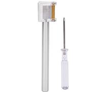 Pluma de aceite para bordes de cuero multifunción, aplicador de rodillo para teñir bordes para manualidades en cuero DIY, pluma de teñido de bordes con punta de cobre puro y agarre (Plata)