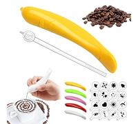 Pluma de arte latte, bolígrafo de especias para arte con leche, bolígrafo eléctrico para tallar café, decoración de pasteles, bolígrafo portátil para capuchino, café, herramientas profesionales para