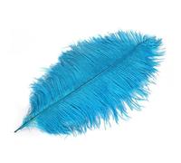 Pluma De Avestruz Plumas de avestruz 35 a 40 cm hermosos colores, accesorios joyería for hacer tú mismo, decoraciones for bodas, plumas(Blue2,50PCS)