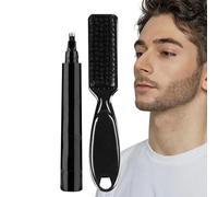 Pluma de barba, Llenador de lápiz de barba para hombres, Coloración de barba para hombres, rímel de barba para barba, bigote y cejas, manta de larga duración y acabado natural Bellv
