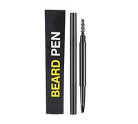 Pluma de barba - Llenador impermeable de larga duración, lápiz de peluquería 2 en 1, cepillo de aseo incluido, accesorio capilar versátil para hombres barba bigote cejas peinado
