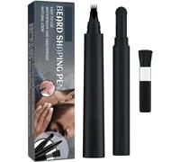 Pluma de barba para rellenar el corte de pelo StylWith Brush Men Beard Filler Pen Set Sweat Long Lastg Solut Natul Fish Efectily Hair Tanng Goggles blk Size, normal