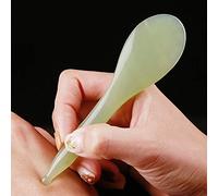 Pluma de belleza Gua Sha de acupresión de jade, herramienta de terapia de masaje de punto de activación, masajeador de punto de presión de reflexología para aliviar el dolor de tejido muscular