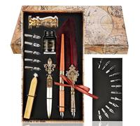 Pluma de Caligrafía, Pluma Antigua Escritura, Pluma de Inmersion, Pluma para Escribir, Pluma de Escritura, Boligrafos Antiguos,Plumas Escribir, Plumas Estilograficas Antiguas con 5 Consejos Diferentes