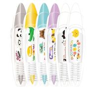 Pluma de cinta, bolígrafos decorativos,Corrección de bolígrafo de cinta | Diseño de punta de rodillo, patrones de dibujos animados decoración de encaje raspado pegatinas de diario para la fabricación