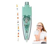 Pluma de cinta decorativa, premios bolígrafos decorativos tipo | Plumas decorativas de tipo de impresión animal | Cinta de corrección de encaje Señales estacionarias lindas, suministros estéticos de