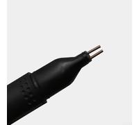 Pluma de conductividad y conexión a tierra para verificación de continuidad eléctrica - 124 mm - Comprobador de plástico negro-rojo con baterías LR41, compatible