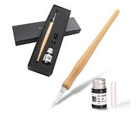 Pluma De Cristal,Glass Dip Pen Set, Pluma Dip de cristal para dibujo,escritura y caligrafía, con caja de regalo (white)