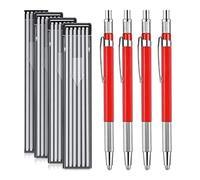 Pluma de dibujo de ingeniería, lápices soldadores con recambios, marcador de soldadura para trabajadores de la construcción, lápices mecánicos soldadores con recambios, práctico bolígrafo de dibujo de