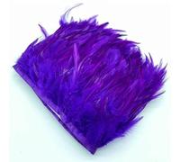 Pluma de faisán negra de 300 cm, adorno para costura, para fiestas, hecha a mano, para bodas, manualidades, decoración del hogar, accesorios de 10-15 cm (morado), 100 cm (3 metros)