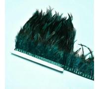 Pluma de faisán negra de 300 cm, adorno para costura, para fiestas, hecha a mano, para bodas, manualidades, decoración del hogar, accesorios, 10-15 cm, verde oscuro, 100 cm, 3 metros