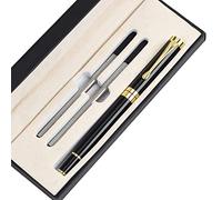 Pluma de gel de lujo para firmar de color negro, punta de 0,5 mm, para hombres y mujeres, firma profesional de oficina ejecutiva