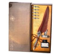 Pluma De Inmersión Envejecida Pluma De Inmersión Con Plumas Grabada Retro Incluye 5 Puntas Y Tintas De Repuesto Para Escribir a Mano Dibujo Scrapbooking Accesorio De Escritorio Grabado Retro