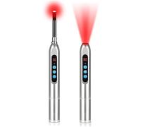 Pluma de Instrumento de Terapia de luz roja 2 en 1 Dispositivo de Terapia de luz infrarroja roja y cercana para el Dolor Labial para el Tratamiento de Las aftas labiales Alivio del Dolor Muscular, e