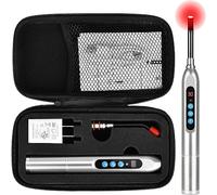 Pluma de Instrumento de Terapia de luz roja 2 en 1 Dispositivo de Terapia de luz para el Herpes Labial Rojo y infrarrojo cercano para el Tratamiento de Las aftas labiales Alivio del Dolor Muscular,