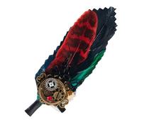 Pluma de pluma para broche de solapa 2 en 1 clip de pelo retro, acento decorativo elegante, accesorio de versátil | Elegante para vestidos sombreros camisas boda eventos teatro mujeres