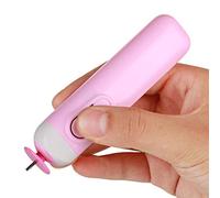 Pluma de quilling eléctrica, herramienta de quilling de manualidades de papel con ranuras eléctricas, enrollador de origami, bolígrafo rizador de acero DIY(Rosa)