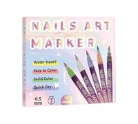 Pluma de secado rápido - Esmalte de uñas, antisangrado, kit de recubrimiento | Juego de bolígrafos para esmalte de uñas de gel para niñas, adultos, principiantes, suministros de artesanía sobre lienzo