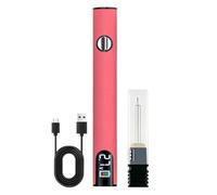 Pluma de soldador - 1 herramienta de soldadura recargable inalámbrica, bolígrafos de soldadura de acero inoxidable de voltaje ajustable, kit eléctrico de pantalla digital LED, quemador de alambre