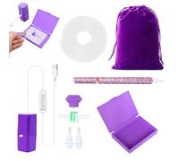 Pluma de succión, recogedor de taladro eléctrico recargable, de alineación de cuentas de precisión con puntas de silicona suave reemplazables, colector de polvo ligero portátil, ideal para