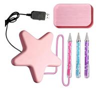 Pluma de vacío eléctrica para pintura de diamantes de imitación - Herramienta de cuentas sin con bandeja | Bolígrafo de succión para bordado de diamantes, manualidades decorativas para el hogar y