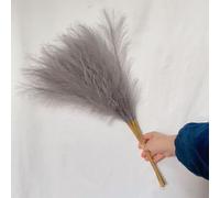 Pluma de Zorro Artificial para estilo Fuegos Artificiores Adorno Sala Oficina Sin Mantenimiento 55cm(Gray)