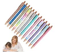 Pluma divertida genérica - Lote de 12 bolígrafos retráctiles, tinta de secado rápido | Herramientas de escritura para estudiantes docentes con diseño humorístico, para el trabajo en el aula