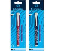 Schneider Pluma estilográfica Easy, M, tarjeta blíster por pieza que incluye 2 cartuchos (ordenados, el color se enviará al azar)