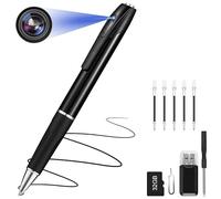 Pluma espía con cámara HD, grabadora de vídeo discreta, 32GB, negro