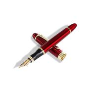 Pluma estilográfica de metal Pluma de caligrafía de escritura de 0, 5 mm para oficina, escuela, negocios, firma, elementos esenciales, fuente de la Selva Negra, punta extrafina, diseño clásico y