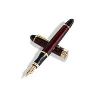 Pluma estilográfica de metal Pluma de caligrafía de escritura de 0, 5 mm para oficina, escuela, negocios, firma, elementos esenciales, fuente de la Selva Negra, punta extrafina, diseño clásico y