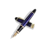 Pluma estilográfica de metal Pluma de caligrafía de escritura de 0, 5 mm para oficina, escuela, negocios, firma, elementos esenciales, fuente de la Selva Negra, punta extrafina, diseño clásico y