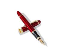 Pluma estilográfica de metal Pluma de caligrafía de escritura de 0, 5 mm para oficina, escuela, negocios, firma, elementos esenciales, fuente de la Selva Negra, punta extrafina, diseño clásico y