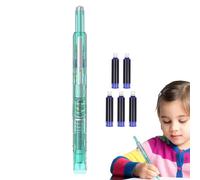 Pluma estilográfica de prensa, punta fina, herramienta de escritura, flujo de tinta suave, diseño recargable, para diario, caligrafía, notas escolares, bocetos, uso de oficina, garabateo, kit de