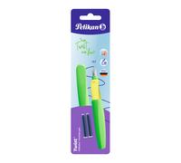 Pluma estilográfica Pelikan Twist P457 M verde neón + 2 cartuchos