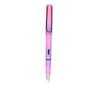Pluma estilográfica rellena de pistón de color recargable, punta fina, ideal para estudiantes que escriben y practican