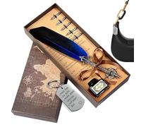 Pluma estilográfica y tintero conjunto, secado rápido con plumas de repuesto, titulares de llaves, suministros de oficina, tinta para pluma de inmersión, para diario, dibujo, firmas, mujeres, hombres